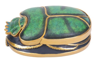 Green And Gold Scarab Collectible Figurine