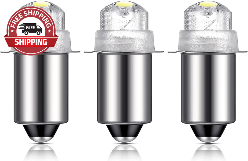 3 Pieces Flashlight Bulb 55-Lumen 4.5 Volt Led Krypton Replacement Bulb Flashlig