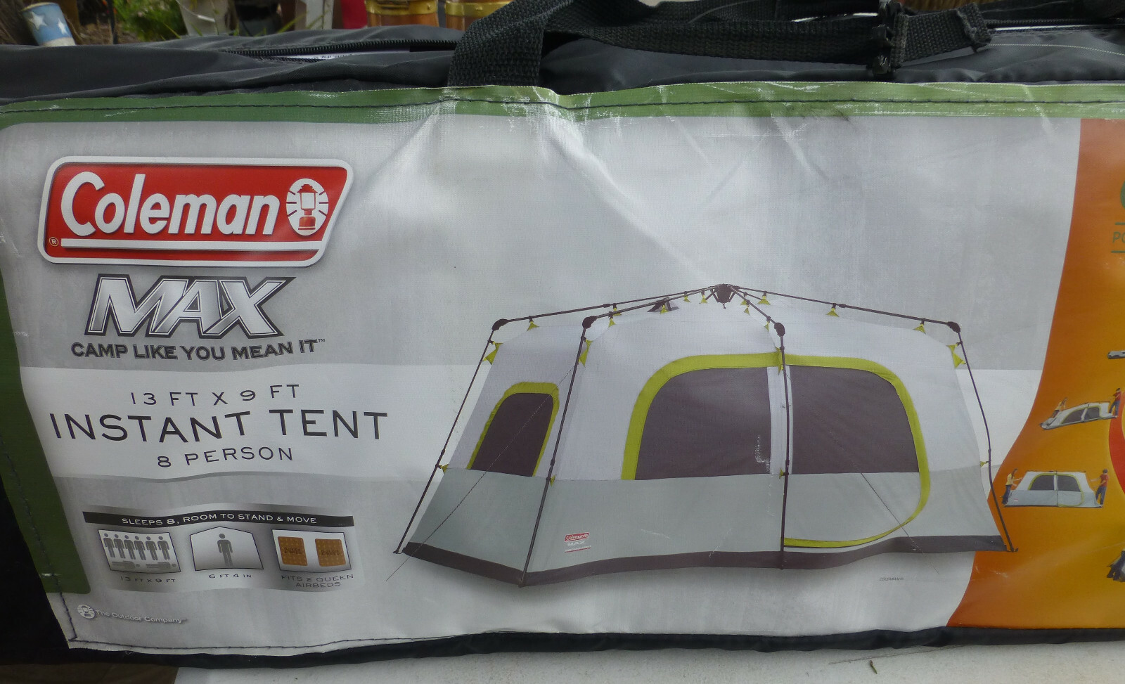 NEW Coleman MAX 8 Person Instant Family Camping Tent 13x9 Ft. Model
