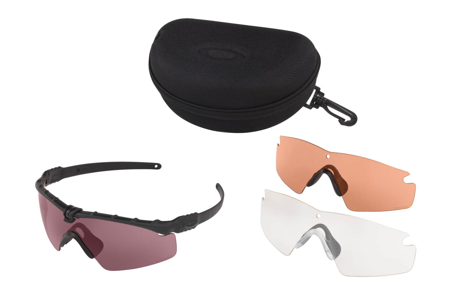 Pre-owned Oakley Si Ballistic  M Frame 3.0 Matte Black W/prizm Tr45, Prizm Tr22, Clear Lens In Black/amber/clear