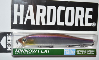 yo zuri duel hardcore flat minnow 130sp suspending jerkbait r1381-mews shiner