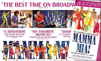 Benny Andersson ''MAMMA MIA'' Björn Ulvaeus / ABBA 2001 Broadway Musical Flyer