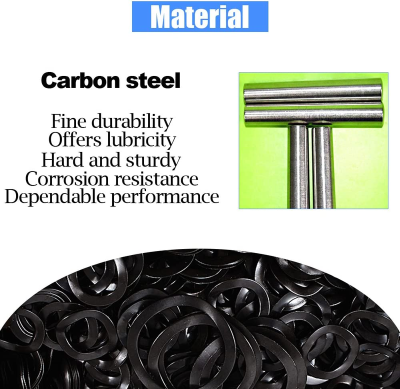 Glarks 320Pcs Carbon Steel Spring Washers Assortment Kit