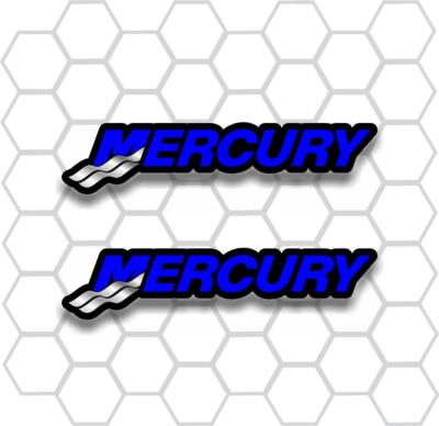Mercury Blue Fishing Graphics Marine Decals Professional Vinyl