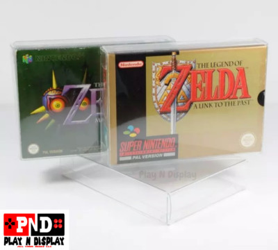 5 SNES N64 Super Nintendo 64 Box Protectors Clear Case Plastic Sleeve PET Thick 