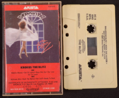 Krokus The Blitz Audio Cassette Classic Hard Rock 1984 Arista Records