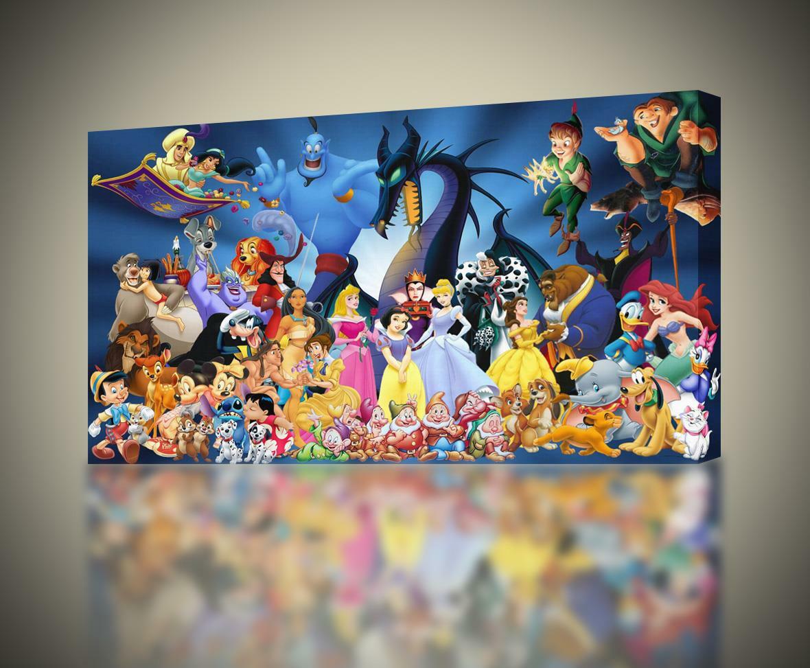 Disney Characters CANVAS PRINT Wall Art Decor Giclee Kids *4