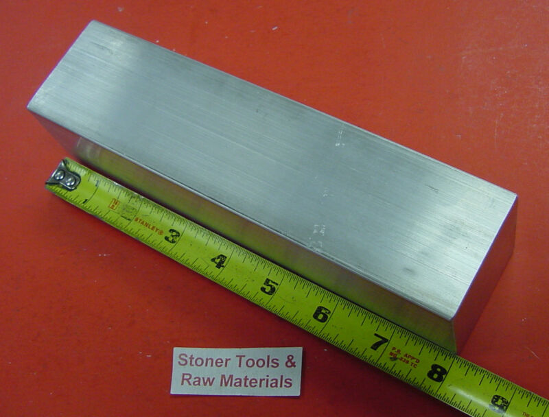 2" X 2" ALUMINUM 6061 SQUARE BAR 8" long Solid T6511  Extruded Flat Mill Stock