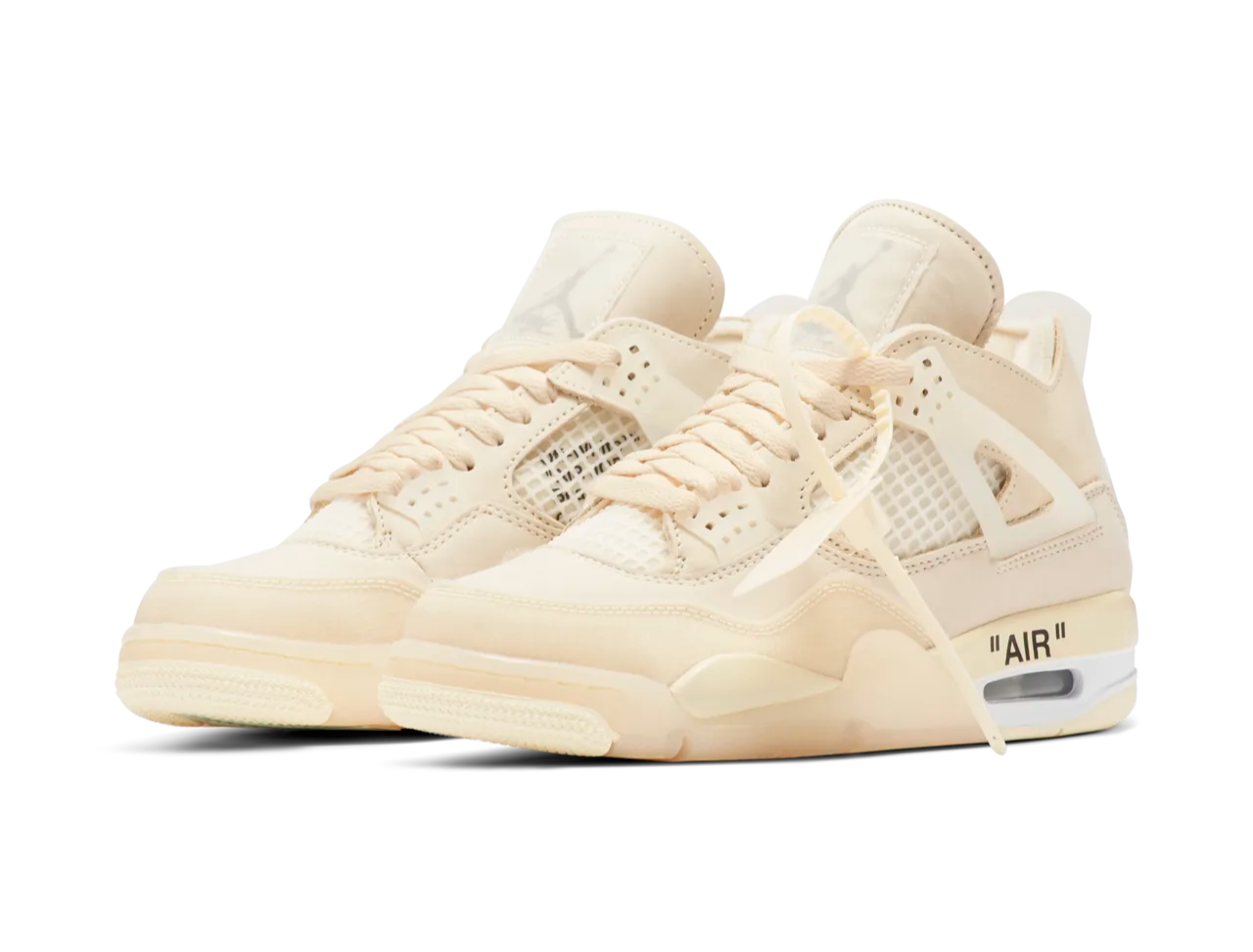 ☆関税込☆NIKE★(W)JORDAN 4 RETRO CANVAS SAIL★22-26cm★ Nike Air Jordan 4 x Off White Sail W UK 5 6 7 8 9 10 11 12