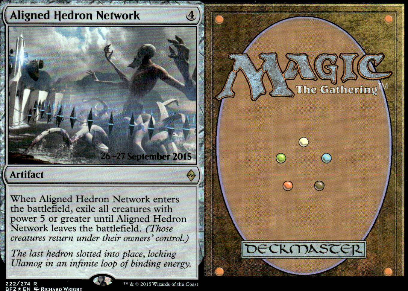 Aligned Hedron Network 2x FOIL BFZ MTG Battle for Zendikar Rare MINT artifact Aligned Hedron Network 2x FOIL BFZ MTG Battle for Zendikar Rare MINT artifact