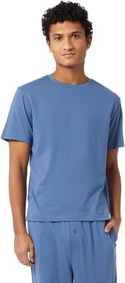 Футболка Regular Fit 32 DEGREEES Crew | Ультрамягкая, из синего бархата, большого размера