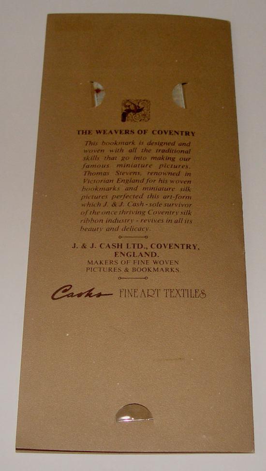 Vintage Woven Bookmark Made In England J&J Cash Prince Of Wales Lady Diana