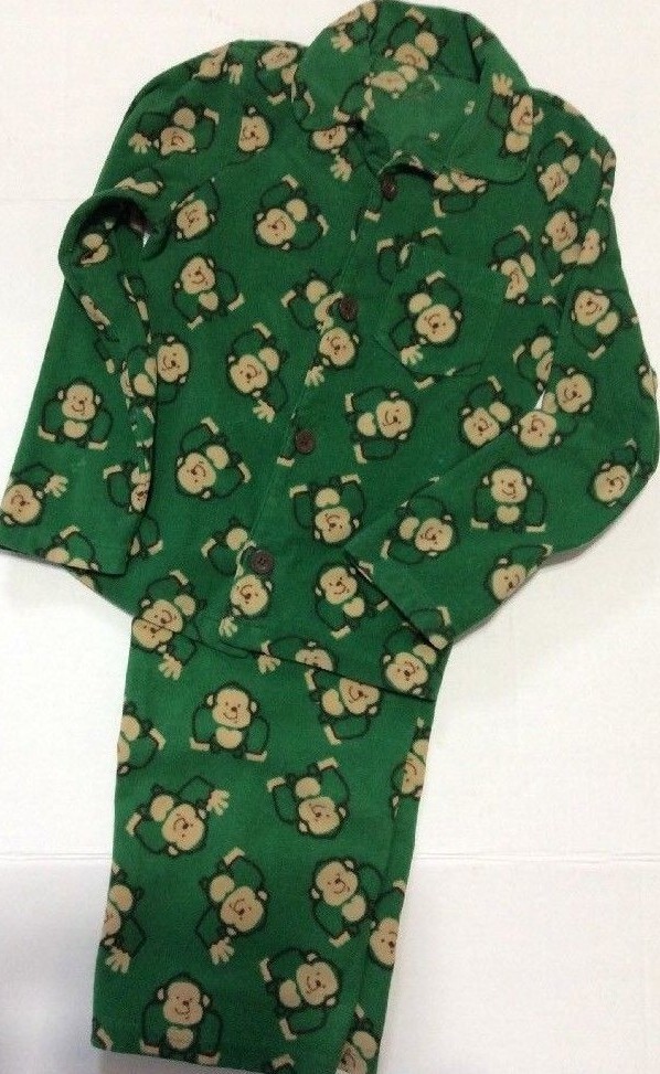 Carter's 100% Poly Flame Resistant Monkey Pajama Set Sz M 8                  225