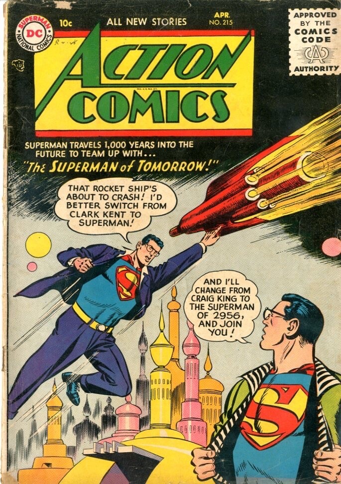 Action Comics # 215 VG April 1956 Superman stars in 