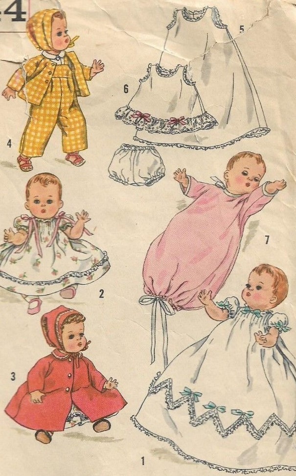 Baby Doll clothes 1956 parti pattern 20