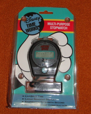 RARE Disney Mickey Mouse Time Works Collectible Multi-Purpose Stopwatch New