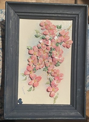 Flower 3d Petal Art Painting Vintage Irene Sculpture Framed