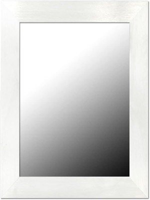 Home Basics Contemporary Rectangle Wall Mirror, Hangs Vertical Or White 