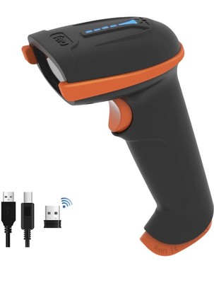 Tera 1D 2D QR Barcode Scanner Wireless and Wired with Battery Level Indicator Di