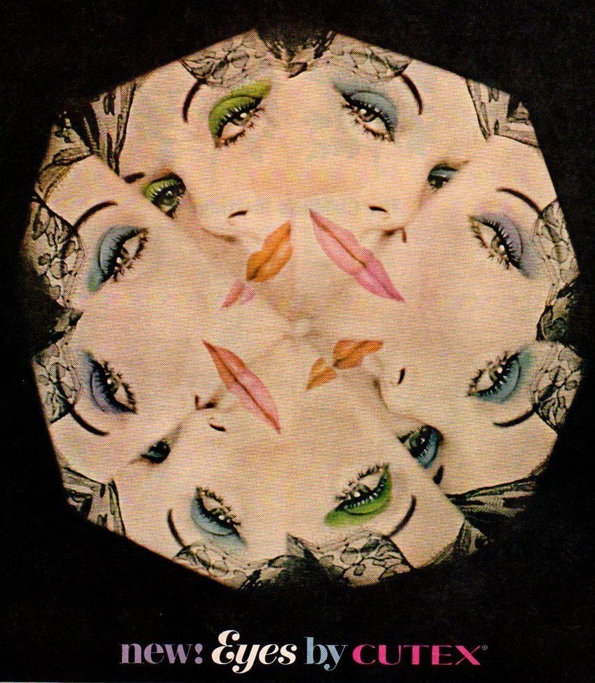 Vintage Beauty Fashion ad 1962 new Eyes by Cutex eye fashion by Oleg Cassini ad