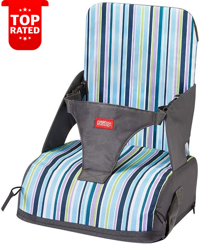 Portable Booster Seat High Chair for 6-36 Months Babies Folds to Carry Bag