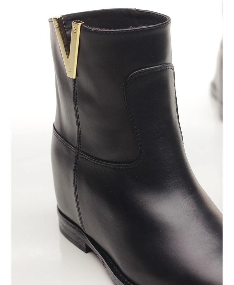Boots Via Roma 15 in Leather Santa Monica Mou V Gold art