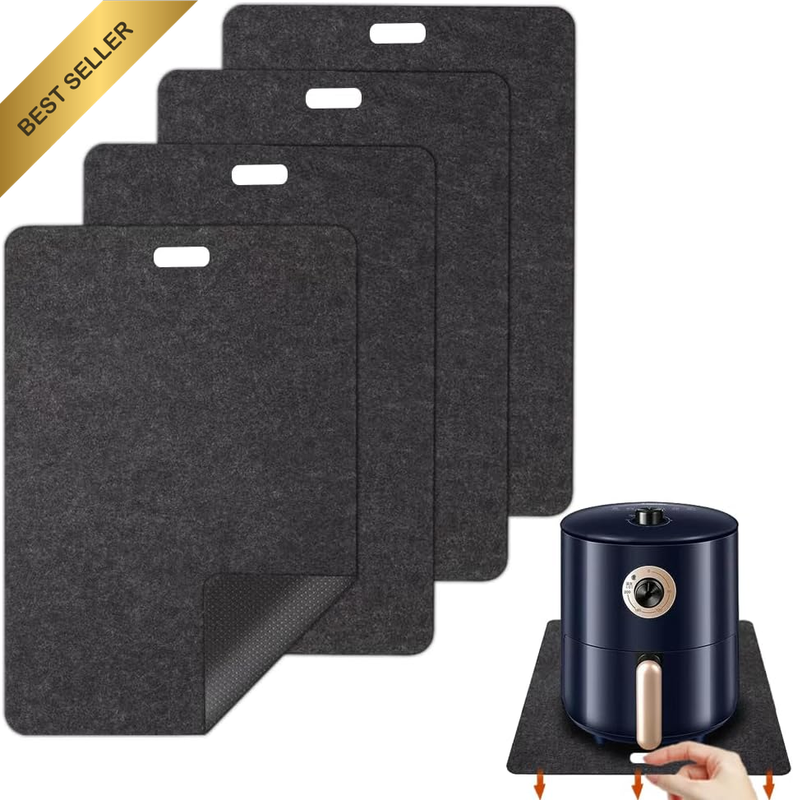 Heat-Resistant Kitchen Counter Mat,4Pcs Heat-Resistant Mat,Non-Slip Appliance Mo