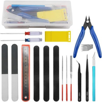 Professional 17 PCS Gundam Model Tools Kit Modeler Basic Tools Craft Set Hobby B