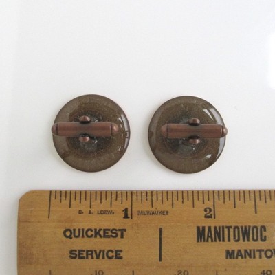 USA Coin Cuff Links - 1944 Eagle & Shield Bronze Repurposed Vintage WWII Coins