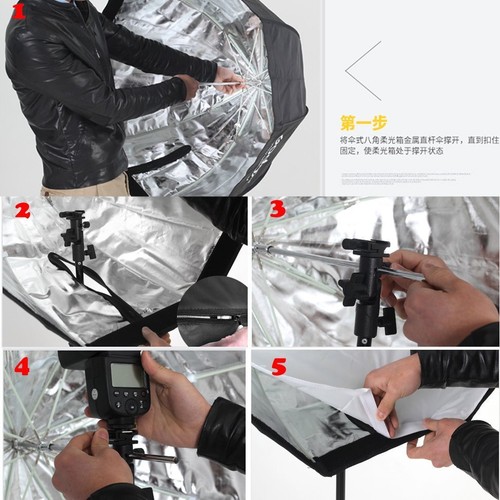 US GODOX 47" 120cm Portable Octagon Umbrella Softbox For Studio Speedlight Flash