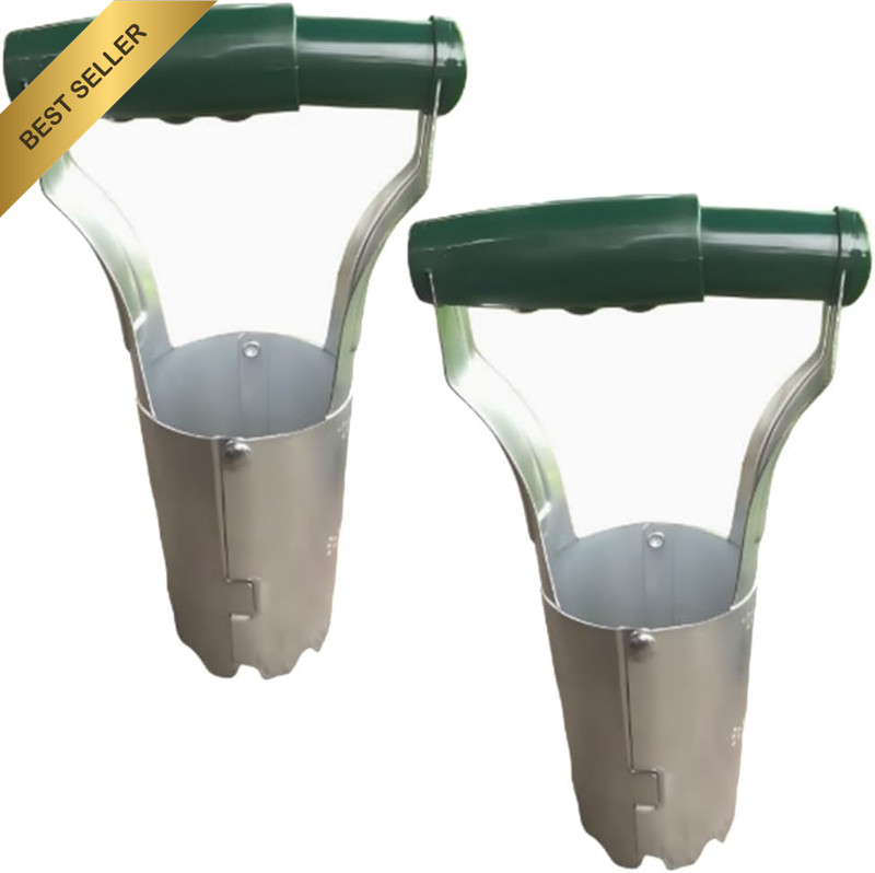 2Pcs Seedling Transplanters, Seedling Transplanter Tool, Handheld Galvanized See