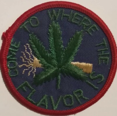 Come to Where the flavor Is 1970s embroidered sew on patch