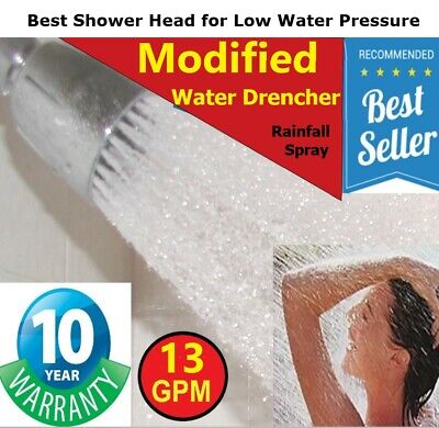 Best Shower Head for Low Water Pressure  >  Modified 13 GPM Rain Water