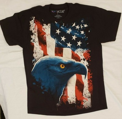 Brand New Liquid Blue ''American Icon'' Graphic T-shirt Size L