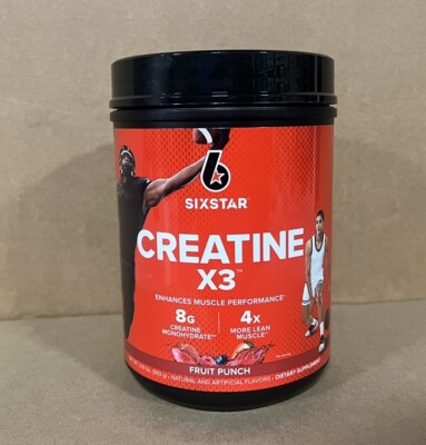 Six Star Creatine X3 BCAA Amino Acid Blend Powder- 30 Servings Fruit Punch-