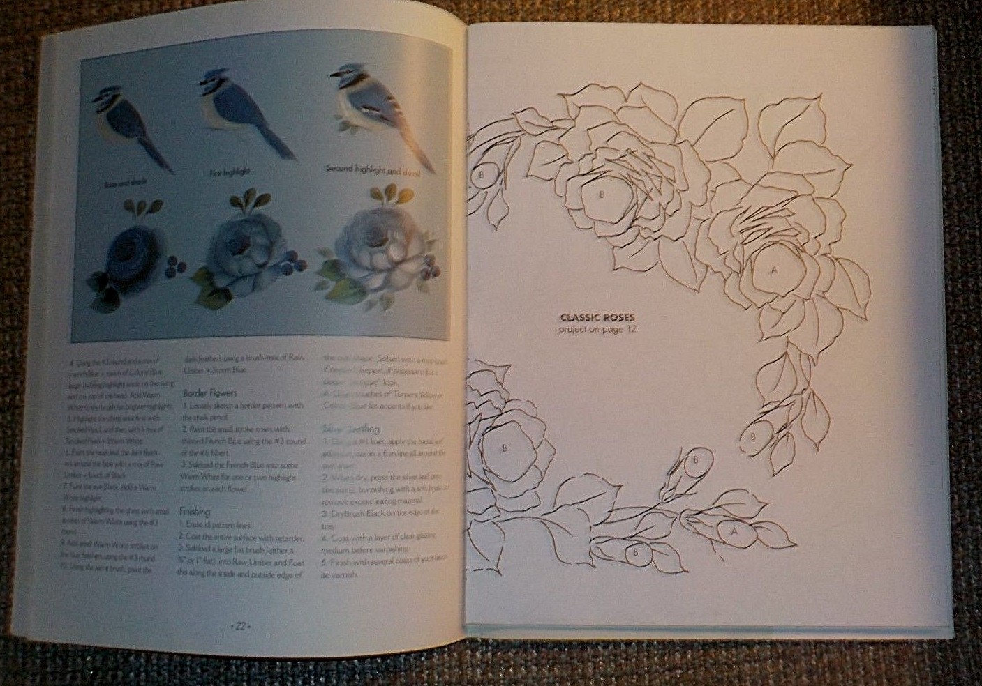 Blue Ribbon Roses to Paint, Kooler Design Studio, Leisure Arts, 44 pages