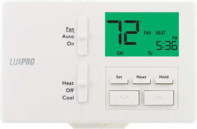 Pro P711 Programmable 7 Day Thermostat, 1 Heat, 1 Cool, Batteries Included