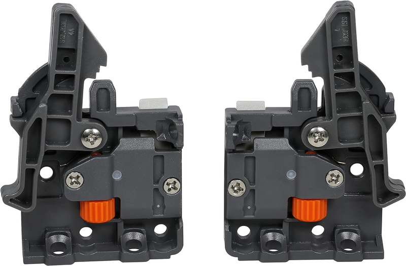 Pair of  Undermount Drawer Slide Plastic Front Locking Device, Grey with Screws