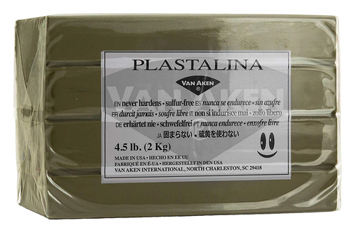 4.5Lb Sculpting Clay Oil Based Modeling Art Sculpture Molds SculptorS Tool Gray