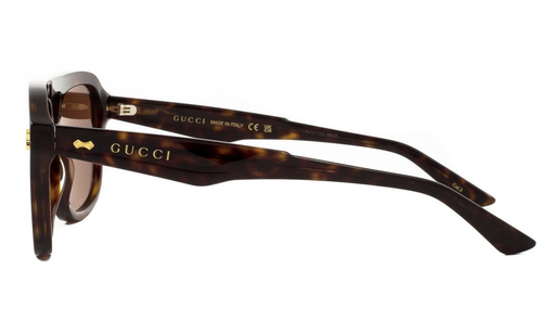 Pre-owned Gucci Gg1263s-006 Havana Havana Brown Sunglasses