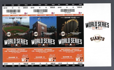 SAN FRANCISCO GIANTS VS KANSAS CITY ROYALS WORLD SERIES TICKET STUB GAME #4