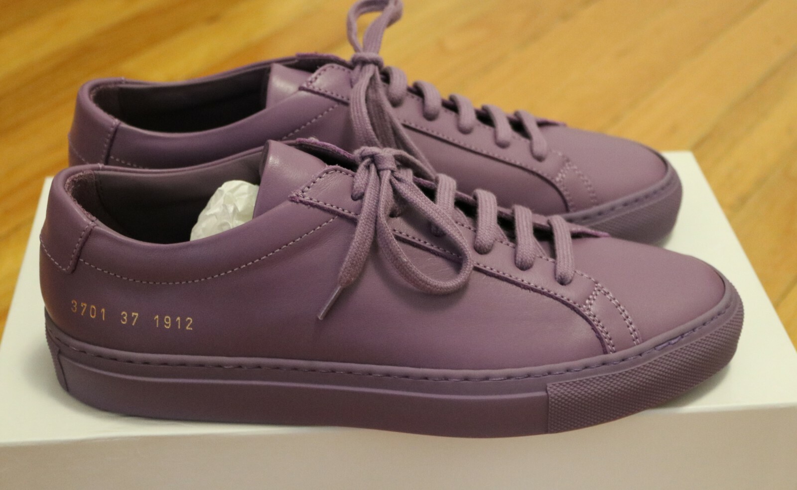 Pre-owned Common Projects Woman Violet Achilles Low Size 37 38 39 40 / 7 8 9 10 Sneakers In Purple