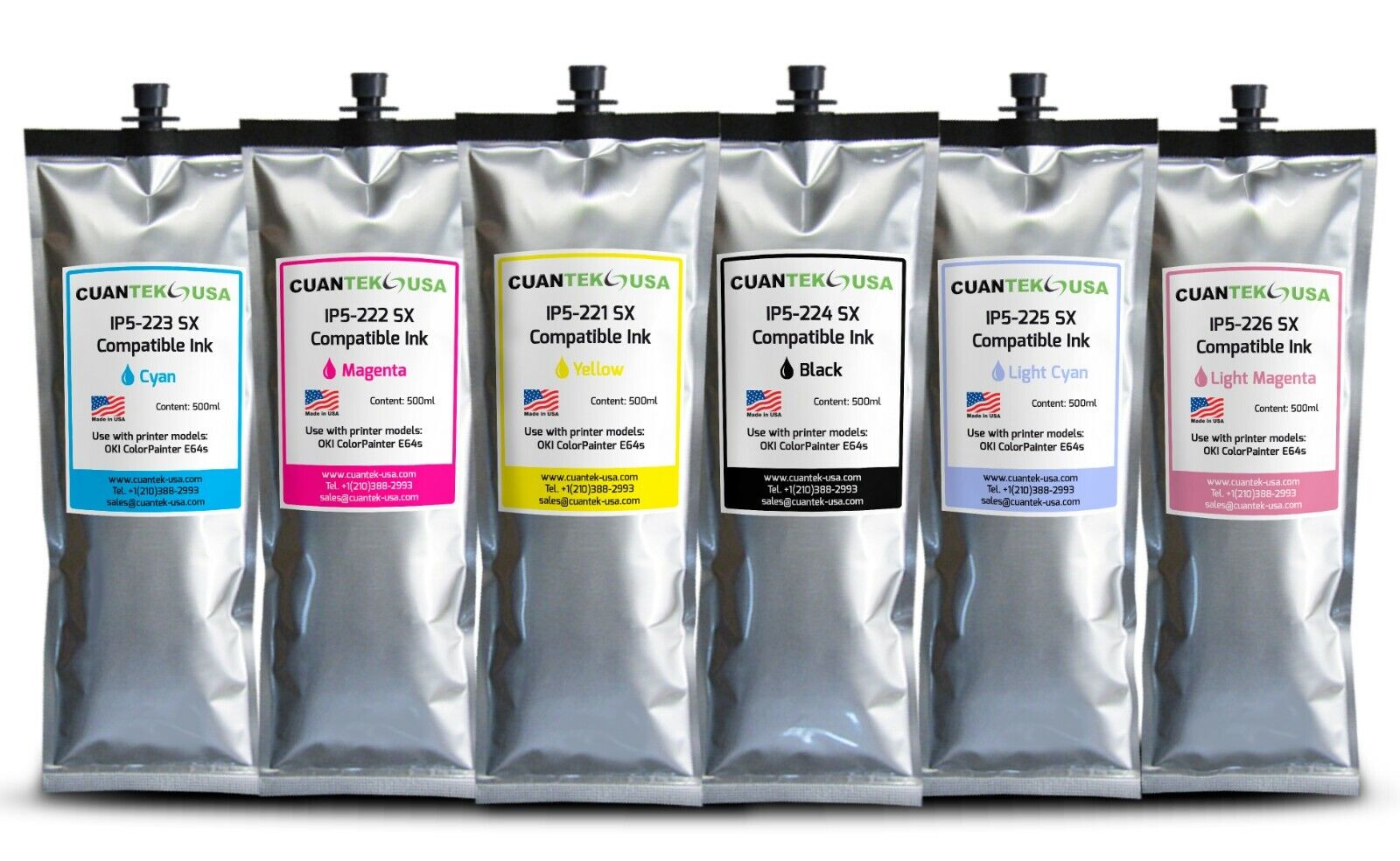 6 x 500ml E-64s OKI ColorPinter Compatible OKI IP5 SX ink 6 x 500ml E-64s OKI ColorPinter Compatible OKI IP5 SX ink