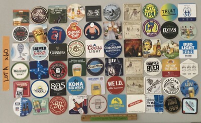  60 Beer Bar Coasters Pint Glass mat coaster Craft Domestic Import Lot A2