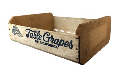 Vintage Maxco Wooden Fruit Crate Table Grapes of California  20 x 12 x 6.5''