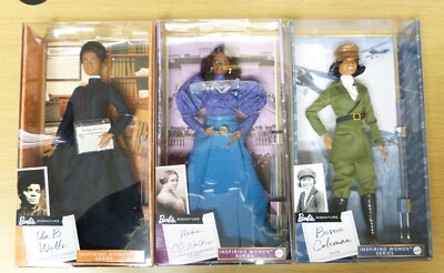 Barbie  Inspiring Women - Madam C.J Walker - Ida B Wells - Bessie Coleman - NEW