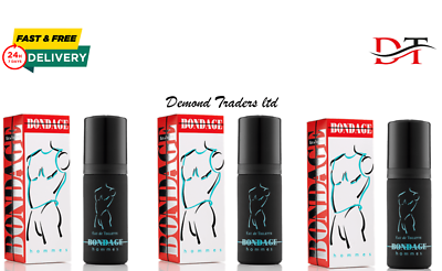 3 X Milton Lloyd BONDAGE HOMMES Mens Perfumes Eau De Toilette 50 ml