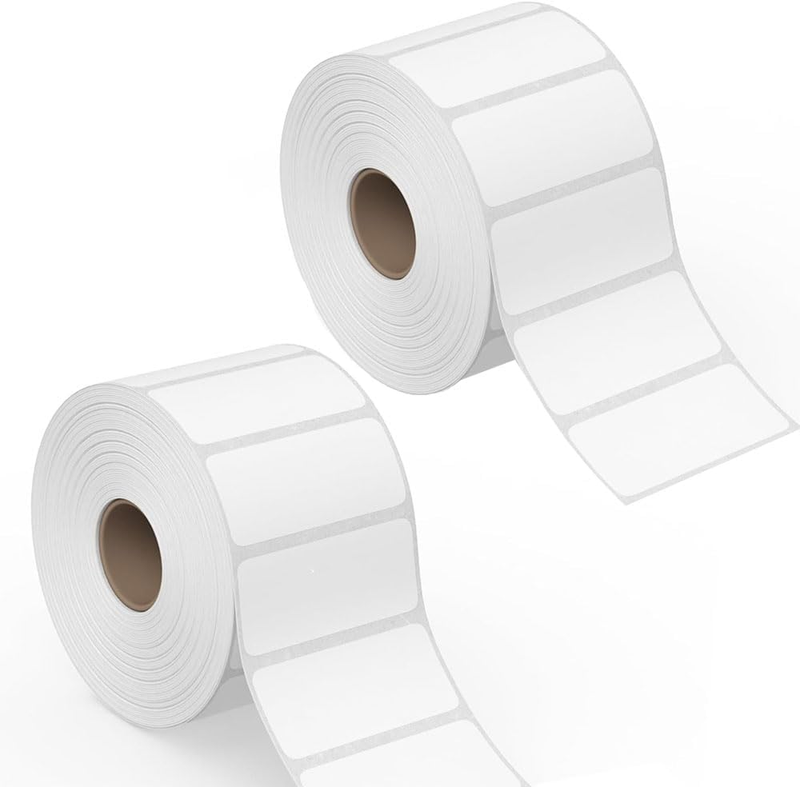 1600 Pcs Direct Thermal Labels, 60 X 40Mm Barcode Thermal Papers, Self-Adhesive