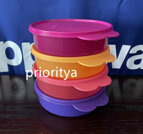 Tupperware Big Wonders Cereal Bowl 2 cup / 500ml Set of 4 Vibrant Color New