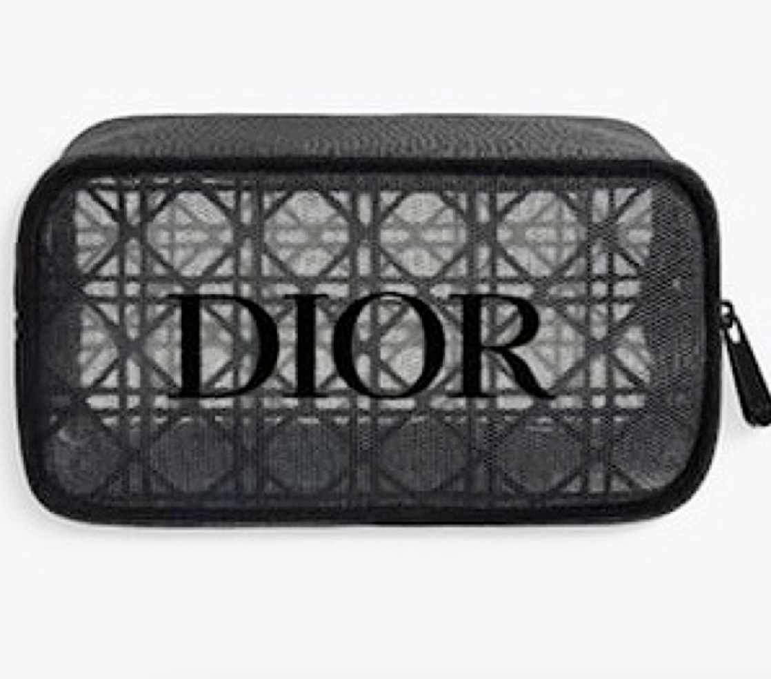 DIOR ブラックメッシュポーチ　ルミナイザー03 DIOR ブラックメッシュポーチ ルミナイザー03